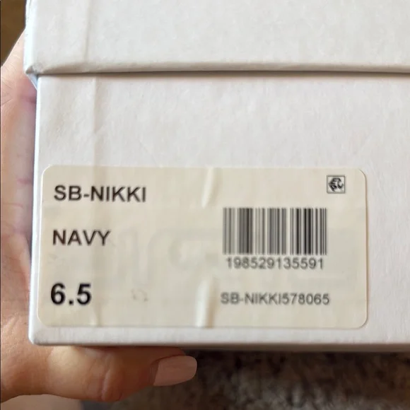 NIB Betsey Johnson Navy Nikki Heels in Original Box with all original packaging - Picture 12 of 14